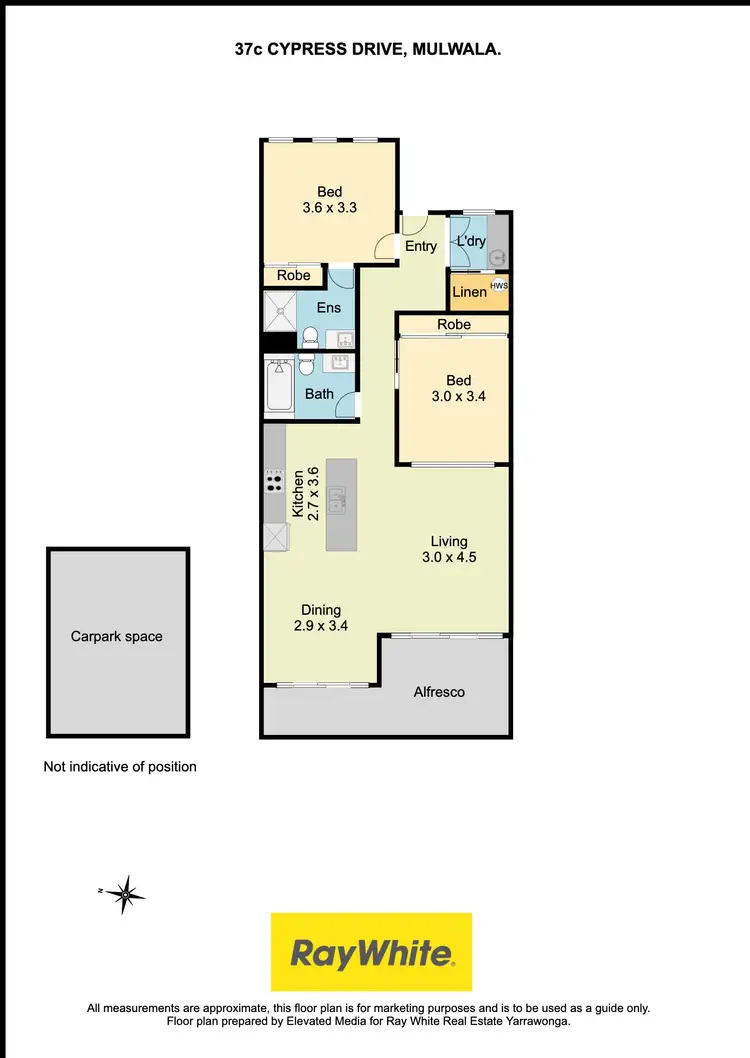 Floorplan of Homely apartment listing, 37C Cypress Drive, Mulwala NSW 2647
