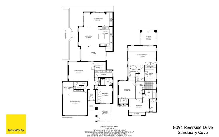 Floorplan of Homely house listing, 8091 Riverside Drive, Sanctuary Cove QLD 4212