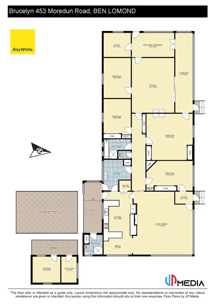 Floorplan of Homely rural property listing, 453 Moredun Road, Ben Lomond NSW 2365
