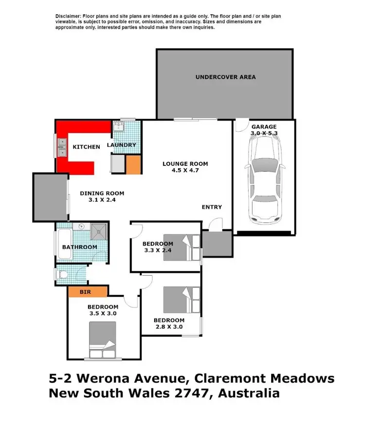 Floorplan of Homely villa listing, 5/2 Werona Avenue, Claremont Meadows NSW 2747