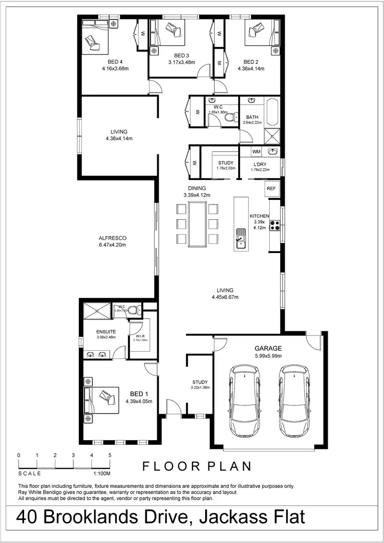 Floorplan of Homely house listing, 40 Brooklands Drive, Jackass Flat VIC 3556