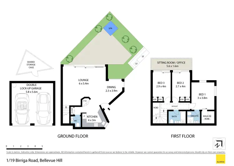 Floorplan of Homely townhouse listing, 1/19 Birriga Road, Bellevue Hill NSW 2023