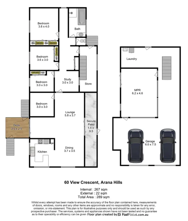 Floorplan of Homely house listing, 60 View Crescent, Arana Hills QLD 4054