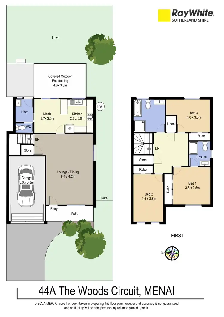 Floorplan of Homely semi-detached listing, 2/44 The Woods Circuit, Menai NSW 2234
