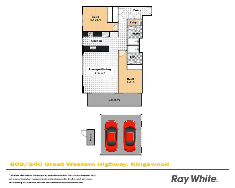Floorplan of Homely unit listing, 809/240 Great Western Highway, Kingswood NSW 2747