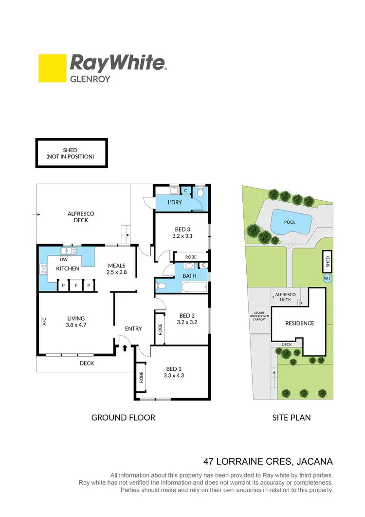 Floorplan of Homely house listing, 47 Lorraine Crescent, Jacana VIC 3047
