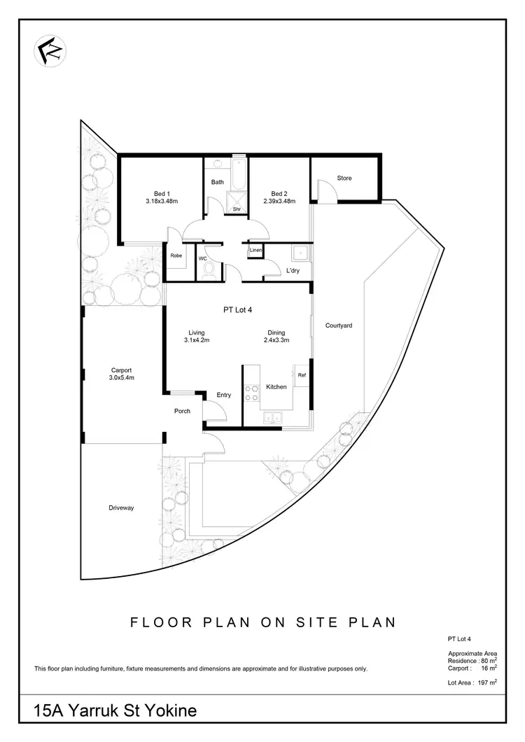 Floorplan of Homely townhouse listing, 15A Yarruk Street, Yokine WA 6060