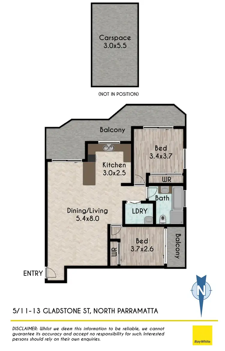 Floorplan of Homely unit listing, 5/11-13 Gladstone Street, North Parramatta NSW 2151