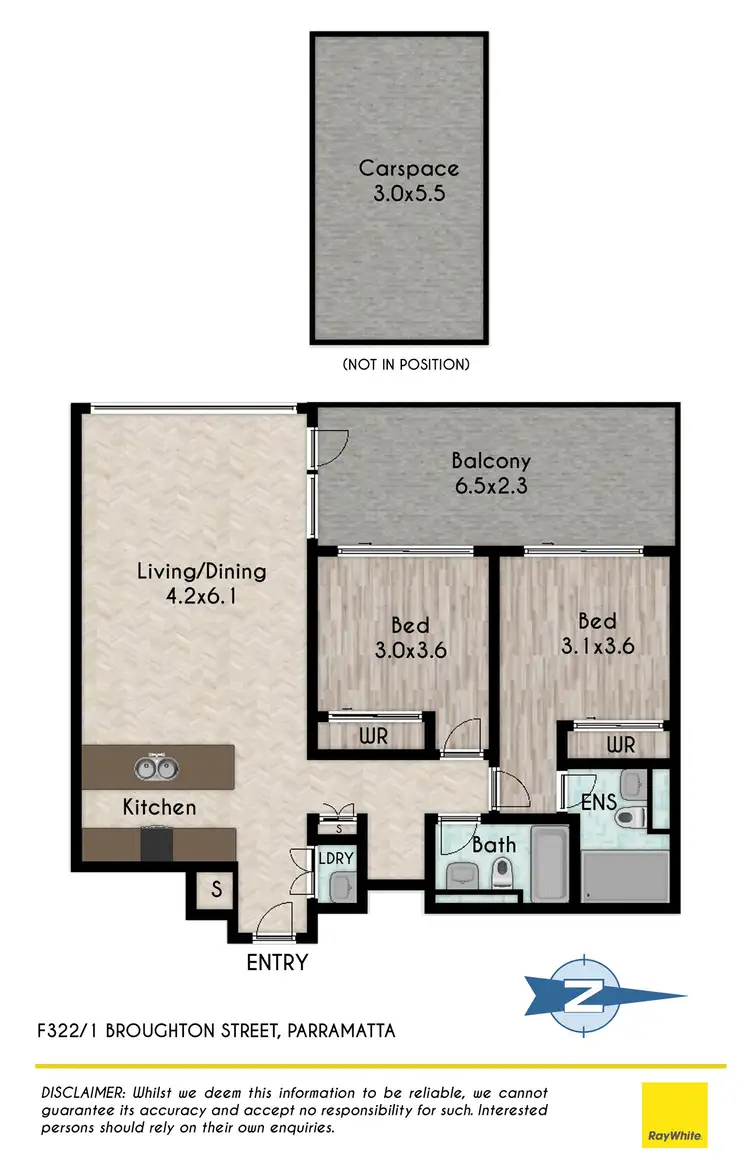 Floorplan of Homely apartment listing, F322/1 Broughton Street, Parramatta NSW 2150