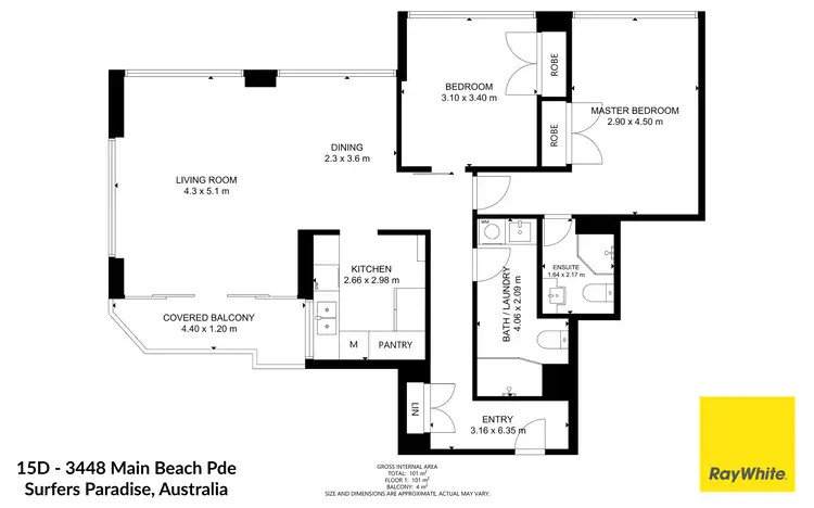 Floorplan of Homely apartment listing, 15d/1 Higman Street, Surfers Paradise QLD 4217