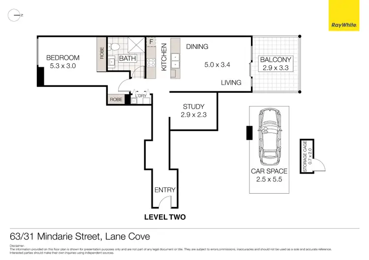 Floorplan of Homely unit listing, 63/31-39 Mindarie Street, Lane Cove NSW 2066
