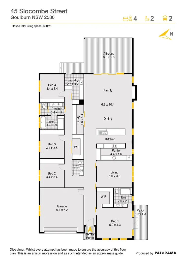 Floorplan of Homely house listing, 45 Slocombe Street, Goulburn NSW 2580