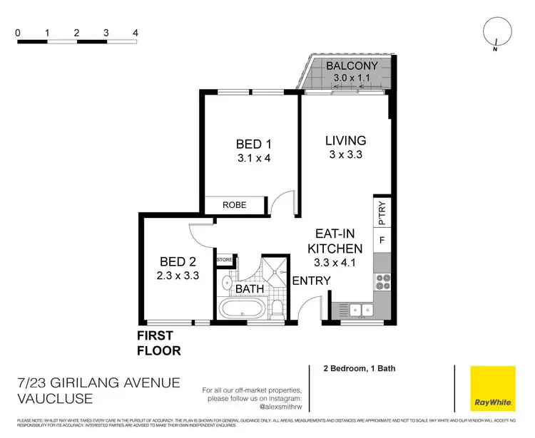 Floorplan of Homely apartment listing, 7/23 Girilang Avenue, Vaucluse NSW 2030