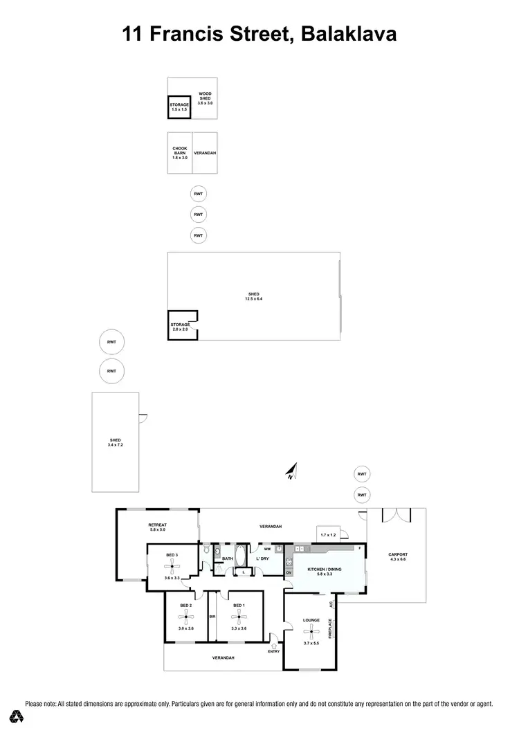 Floorplan of Homely house listing, 11 Francis Street, Balaklava SA 5461