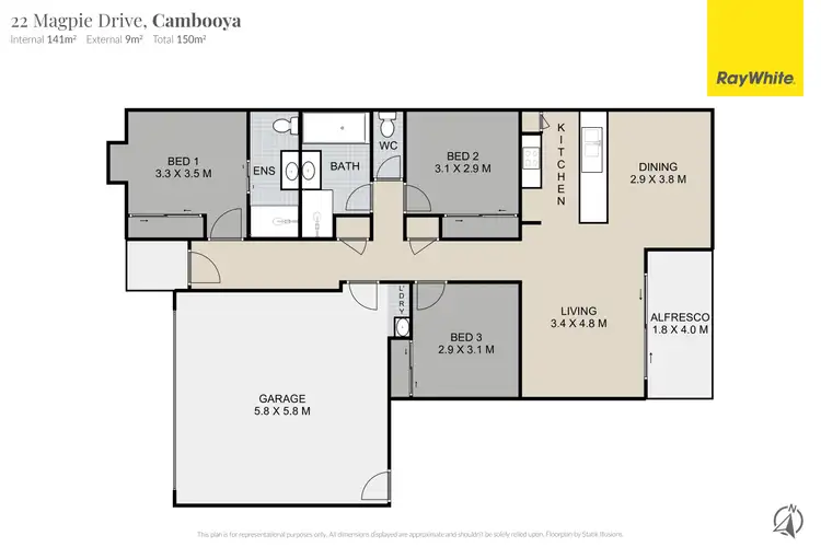 Floorplan of Homely house listing, 22 Magpie Drive, Cambooya QLD 4358
