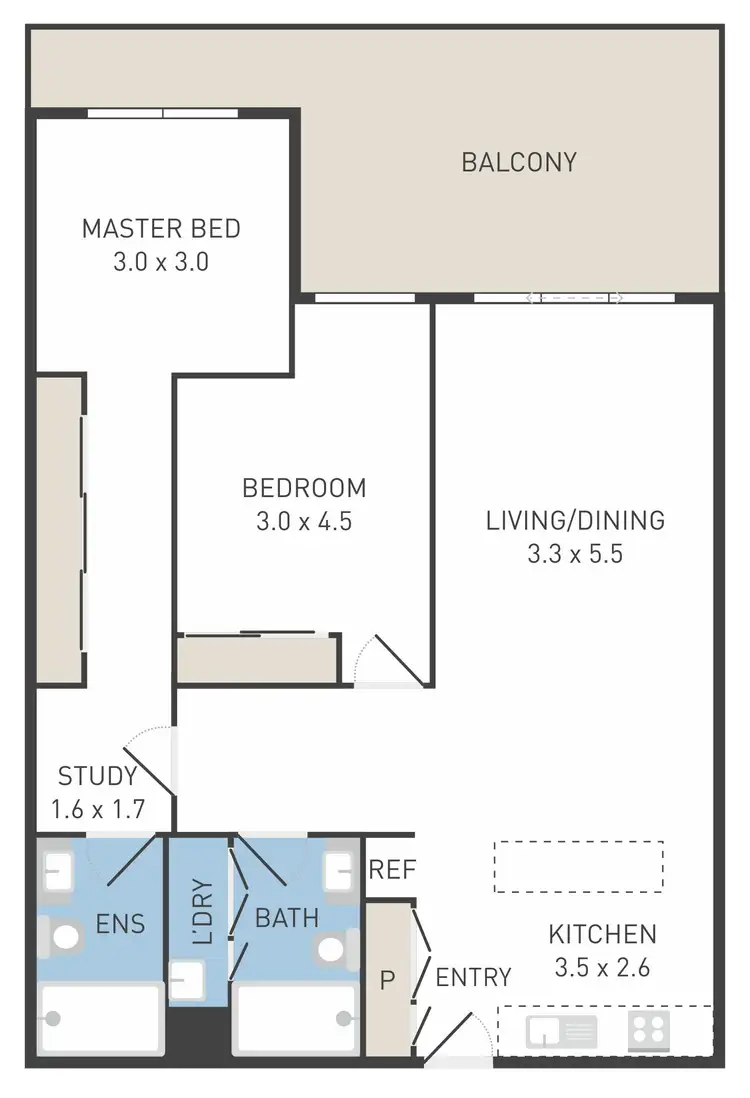 Floorplan of Homely apartment listing, 33/132 Quay Boulevard, Werribee South VIC 3030