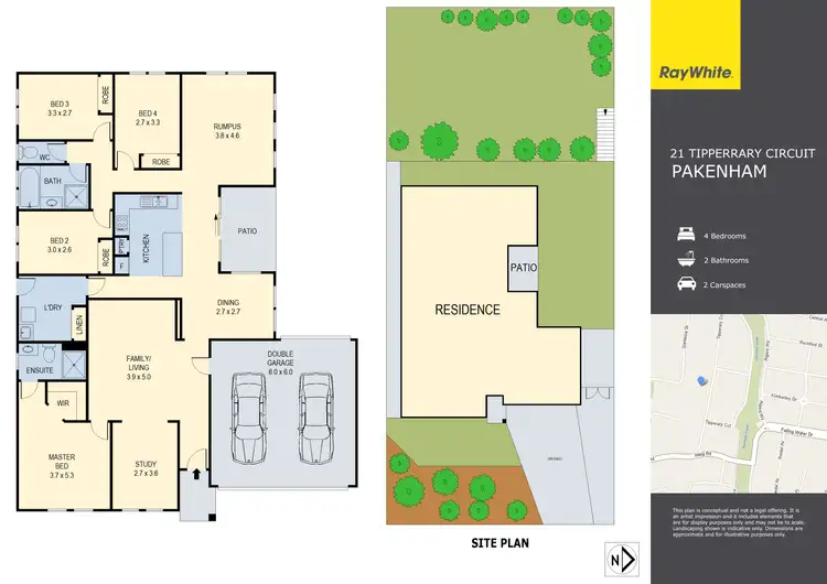 Floorplan of Homely house listing, 21 Tipperary Circuit, Pakenham VIC 3810