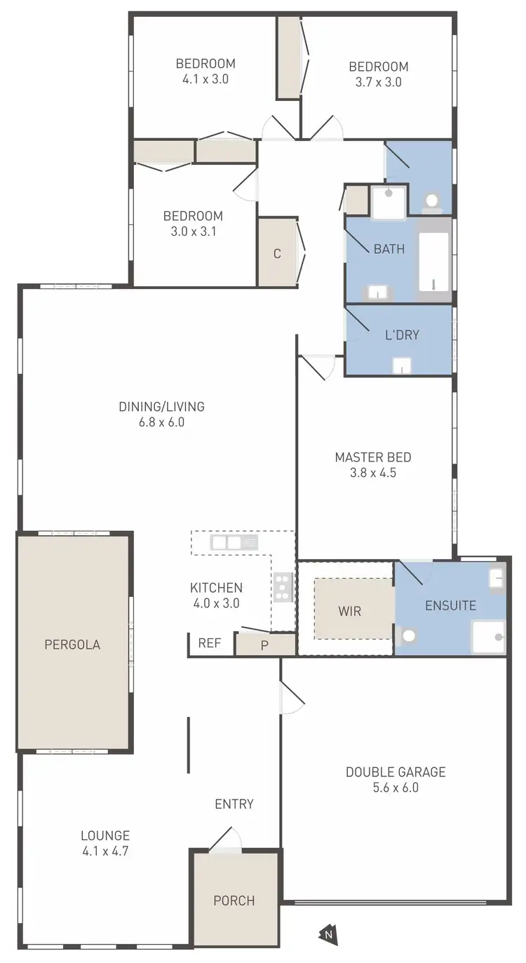 Floorplan of Homely house listing, 12 Clematis Crescent, Manor Lakes VIC 3024