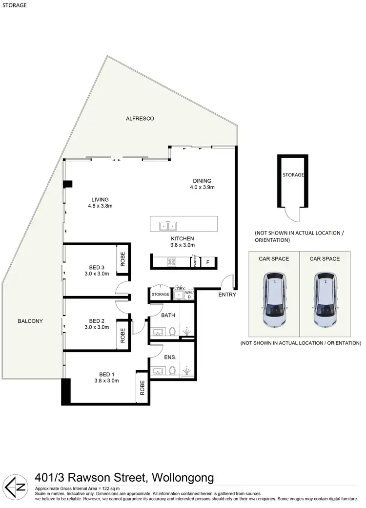 Floorplan of Homely apartment listing, 401/3 Rawson Street, Wollongong NSW 2500