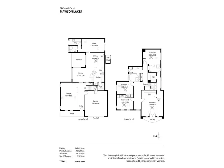Floorplan of Homely house listing, 24 Caswell Circuit, Mawson Lakes SA 5095