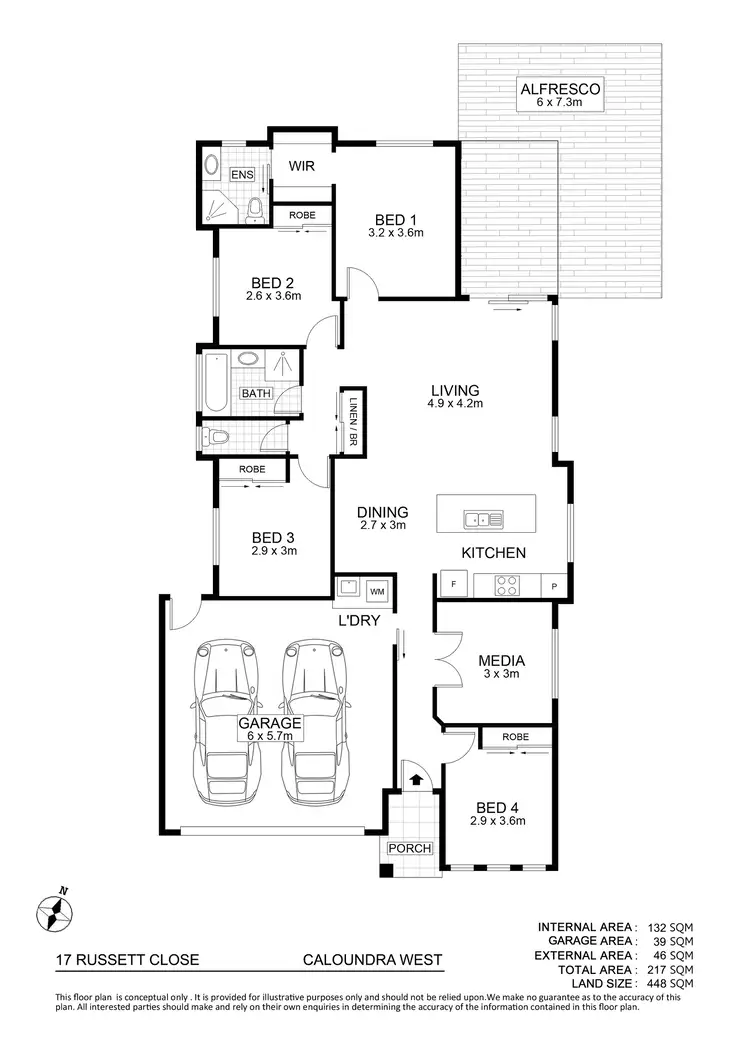 Floorplan of Homely house listing, 17 Russet Close, Caloundra West QLD 4551