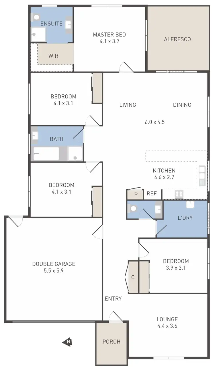 Floorplan of Homely house listing, 6 Kittiwake Terrace, Werribee VIC 3030