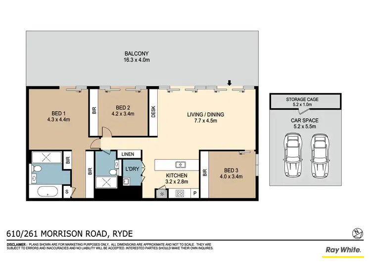 Floorplan of Homely apartment listing, 610/261 Morrison Road, Ryde NSW 2112