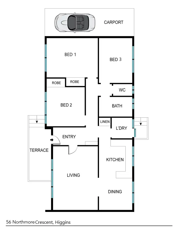 Floorplan of Homely house listing, 56 Northmore Crescent, Higgins ACT 2615