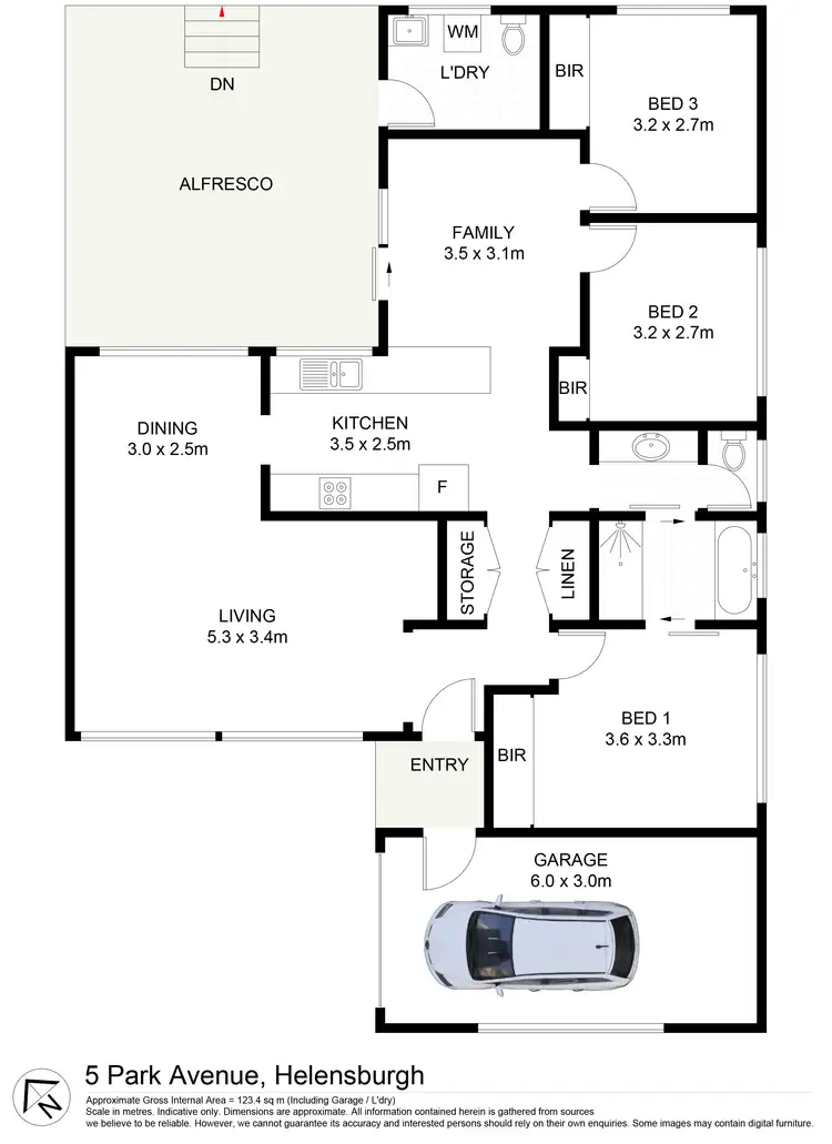 Floorplan of Homely house listing, 5 Park Avenue, Helensburgh NSW 2508