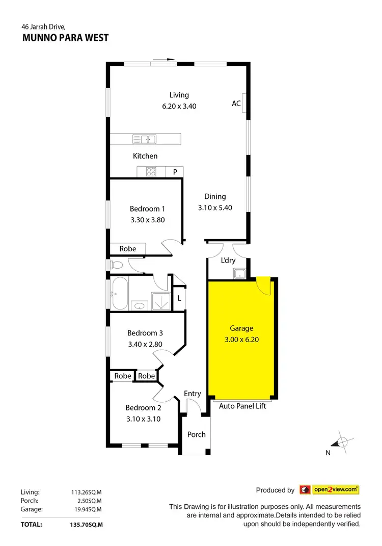 Floorplan of Homely house listing, 46 Jarrah Drive, Munno Para West SA 5115