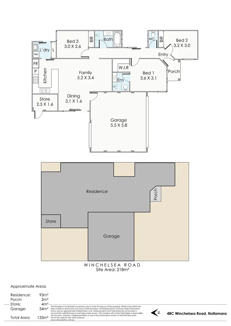 Floorplan of Homely villa listing, 48C Winchelsea Road, Nollamara WA 6061