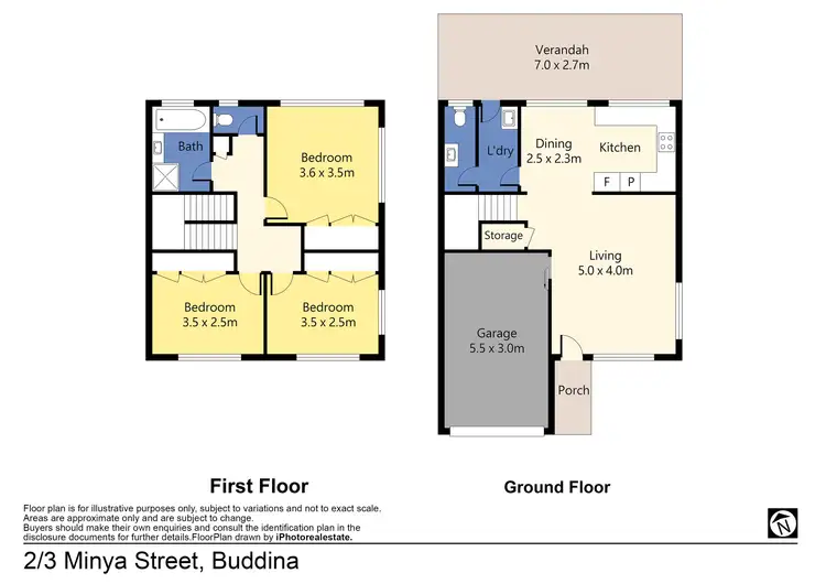 Floorplan of Homely house listing, 1 & 2/3 Minya Street, Buddina QLD 4575