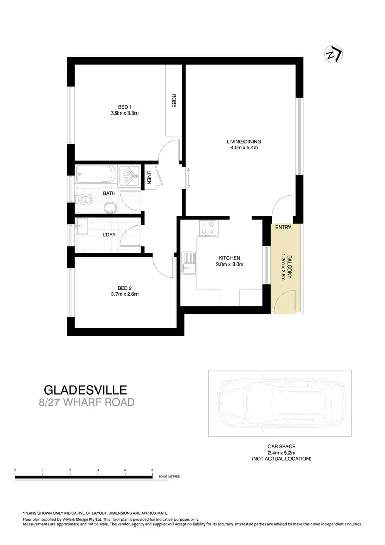 Floorplan of Homely apartment listing, 8/27 Wharf Road, Gladesville NSW 2111