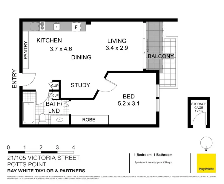 Floorplan of Homely apartment listing, 21/105 Victoria Street, Potts Point NSW 2011