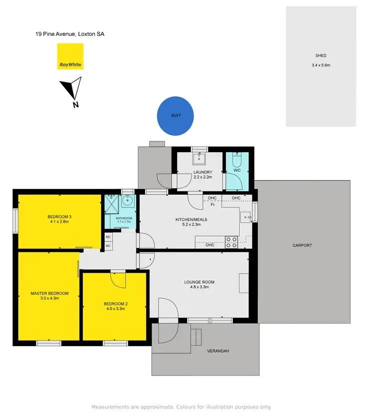 Floorplan of Homely house listing, 19 Pine Avenue, Loxton SA 5333