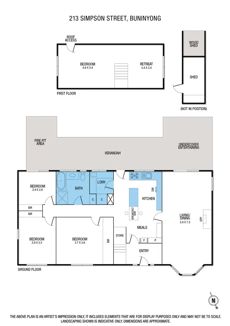 Floorplan of Homely house listing, 213 Simpson Street, Buninyong VIC 3357