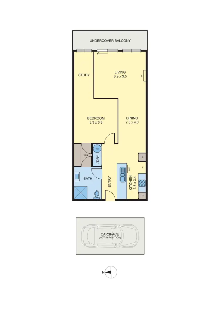 Floorplan of Homely apartment listing, 216/408 Lygon Street, Brunswick East VIC 3057