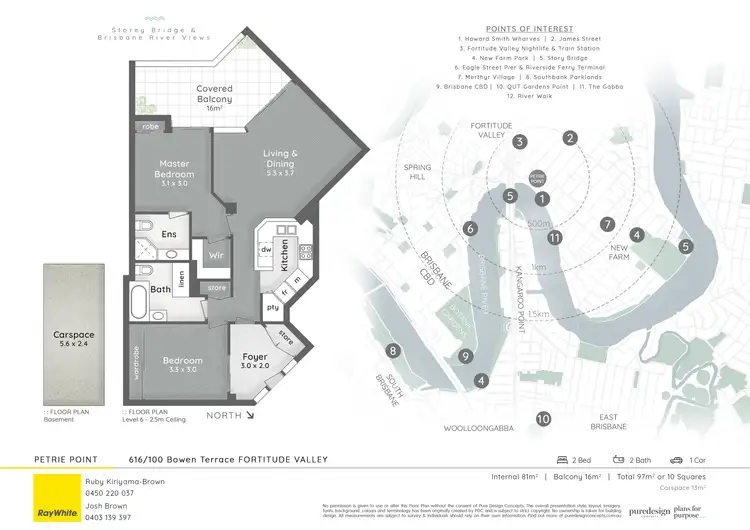 Floorplan of Homely apartment listing, 616/100 Bowen Terrace, Fortitude Valley QLD 4006