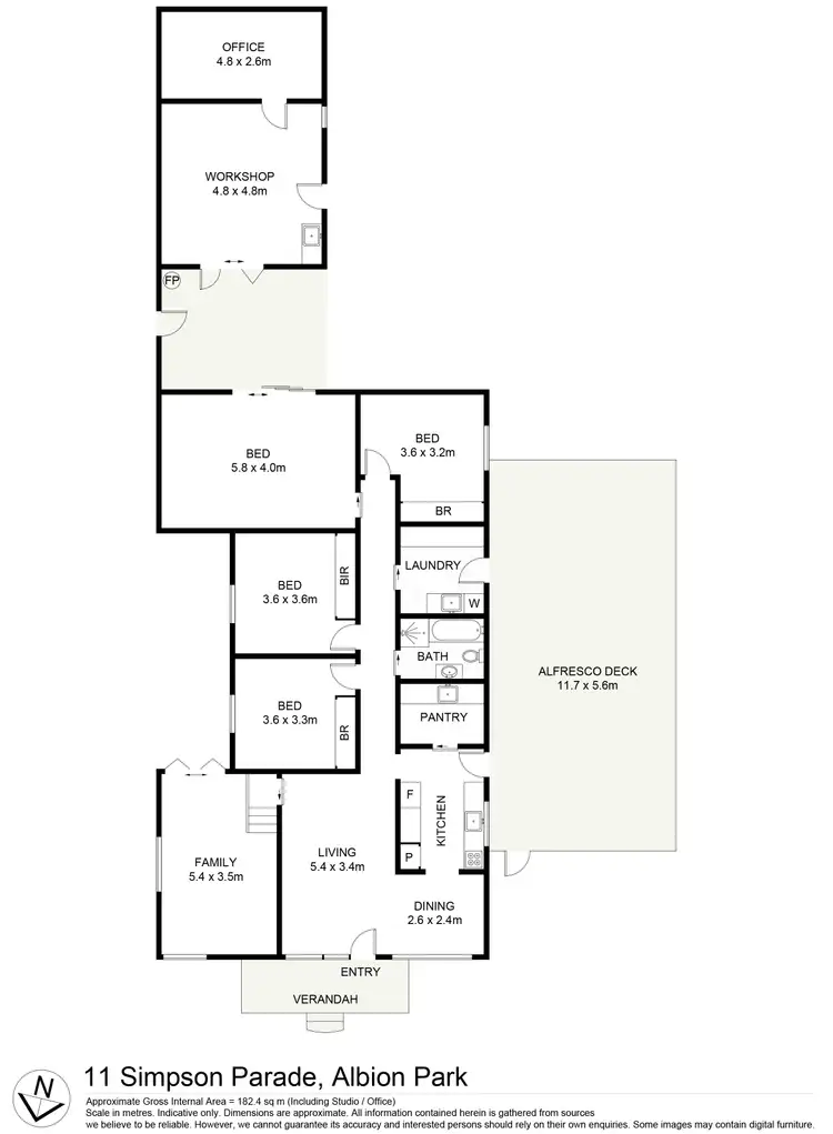 Floorplan of Homely house listing, 11 Simpson Parade, Albion Park NSW 2527