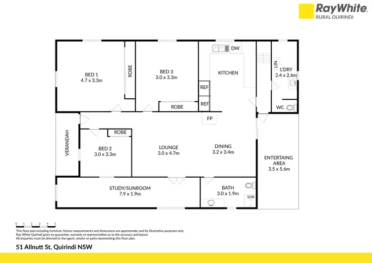 Floorplan of Homely house listing, 51 Allnutt Street, Quirindi NSW 2343