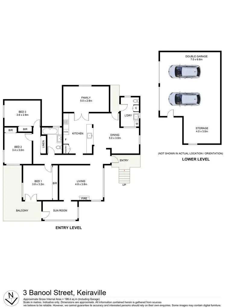 Floorplan of Homely house listing, 3 Banool Street, Keiraville NSW 2500