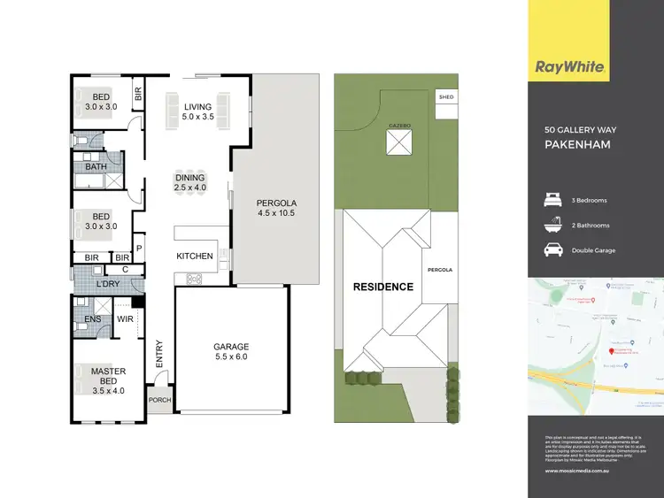 Floorplan of Homely house listing, 50 Gallery Way, Pakenham VIC 3810