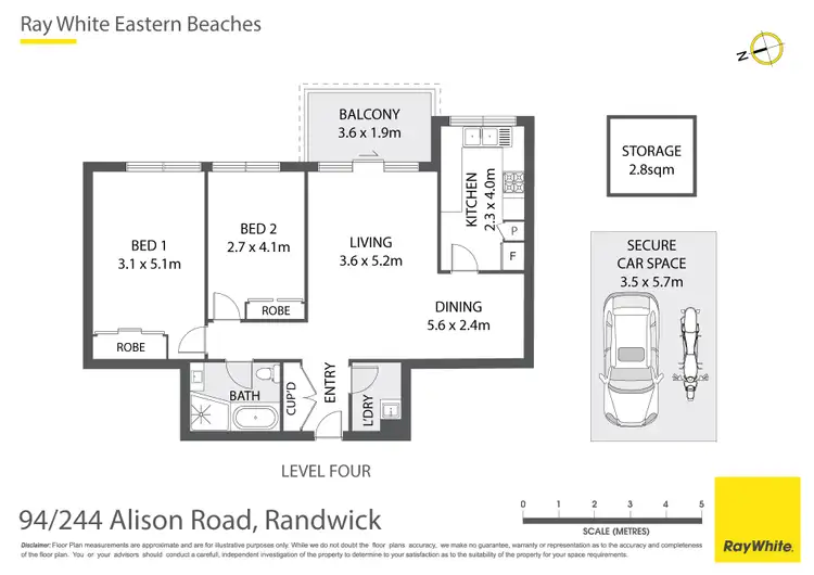 Floorplan of Homely apartment listing, 94/244 Alison Road, Randwick NSW 2031
