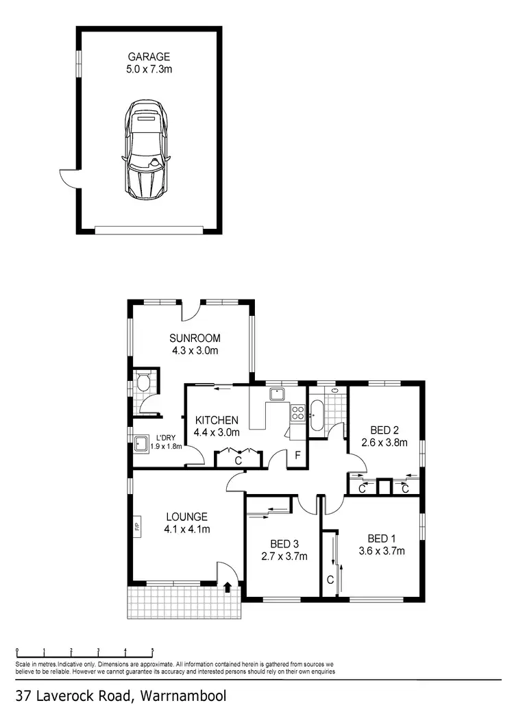 Floorplan of Homely house listing, 37 Laverock Road, Warrnambool VIC 3280