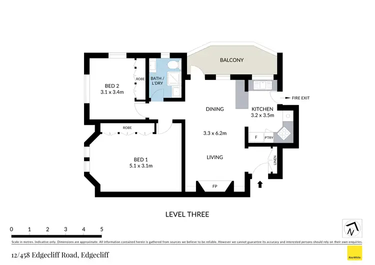 Floorplan of Homely apartment listing, 12/458 Edgecliff Road, Edgecliff NSW 2027