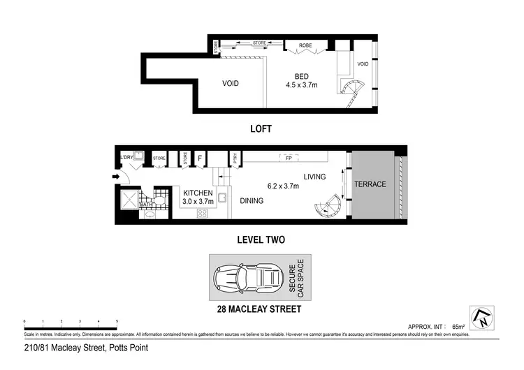 Floorplan of Homely apartment listing, 210/81 Macleay Street, Potts Point NSW 2011