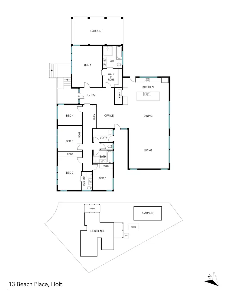 Floorplan of Homely house listing, 13 Beach Place, Holt ACT 2615