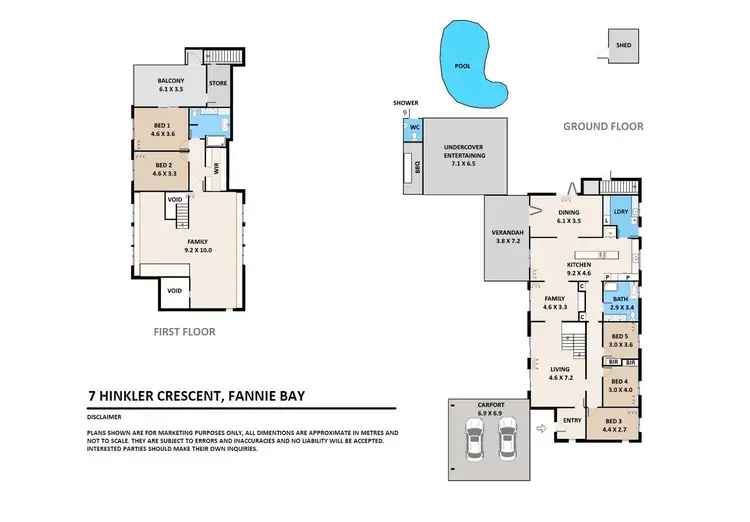 Floorplan of Homely house listing, 7 Hinkler Crescent, Fannie Bay NT 820