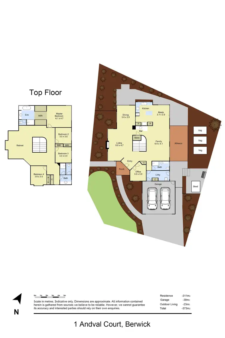 Floorplan of Homely house listing, 1 Andval Court, Berwick VIC 3806