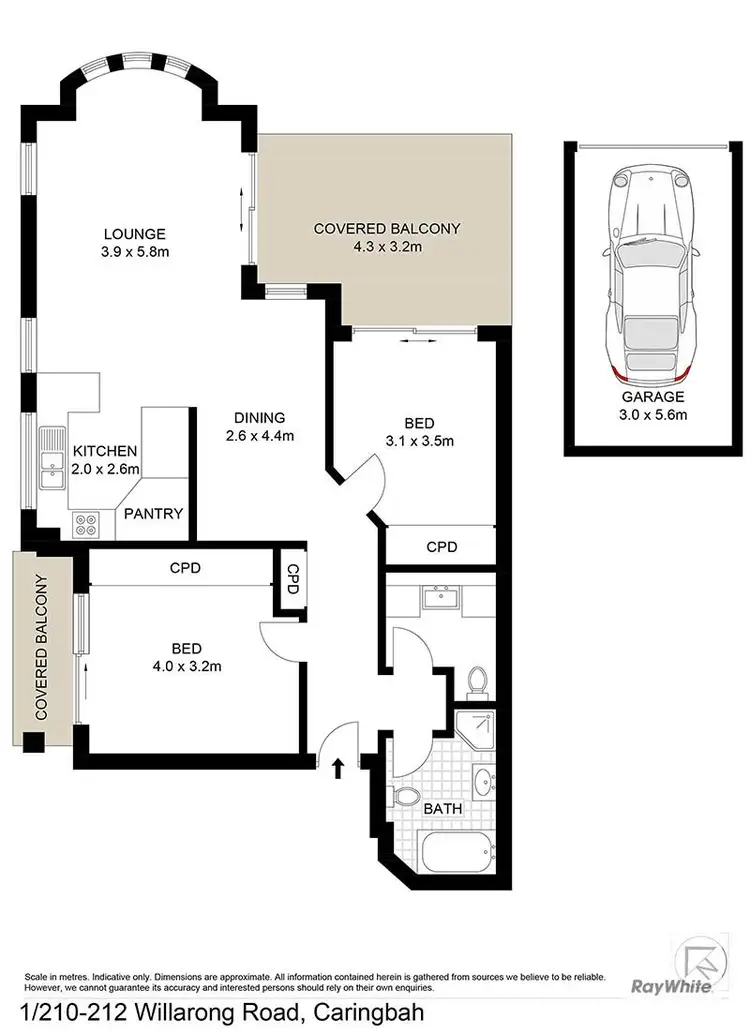 Floorplan of Homely apartment listing, 1/210-212 Willarong Road, Caringbah NSW 2229